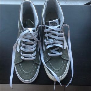 Olive green hi-top vans